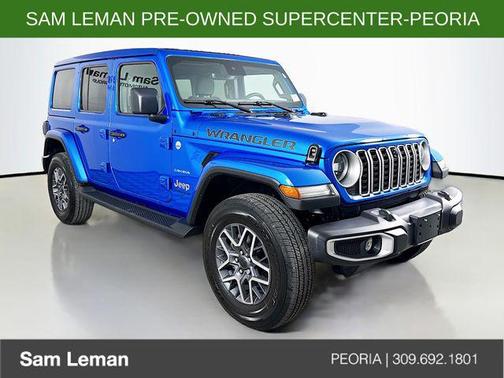 Hydro Blue Pearlcoat 2024 Jeep Wrangler 4-Door Sahara 4x4