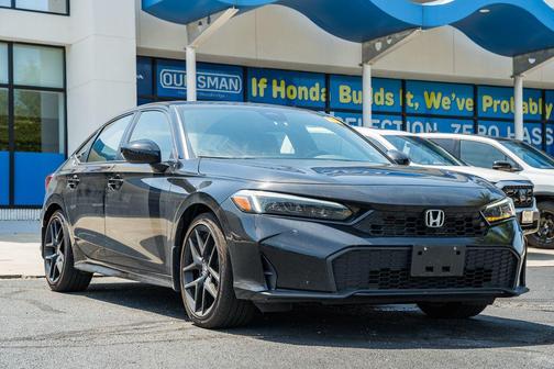Crystal Black Pearl 2025 Honda Civic Hybrid Sport