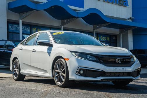Platinum White Pearl 2021 Honda Civic EX-L
