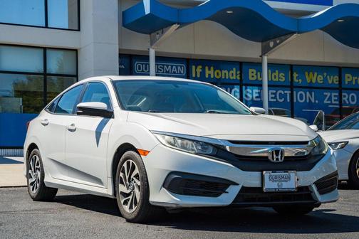 White 2017 Honda Civic EX