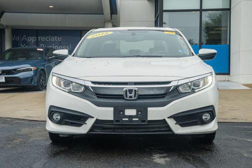 White 2018 Honda Civic EX-L