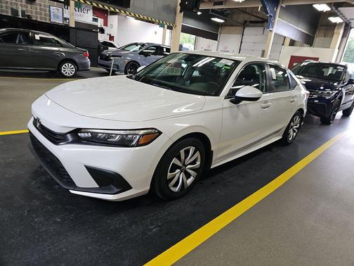 Platinum White Pearl 2024 Honda Civic LX