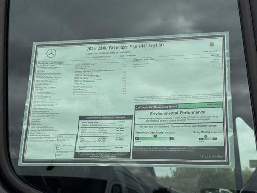 2025 Mercedes-Benz Sprinter 2500 Standard Roof