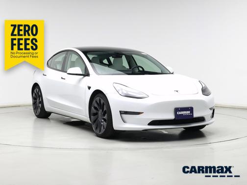 White 2021 Tesla Model 3 Performance