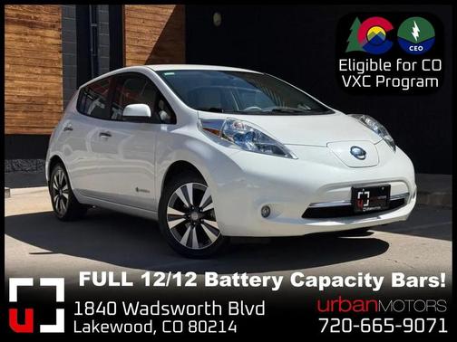 White 2015 Nissan Leaf SV