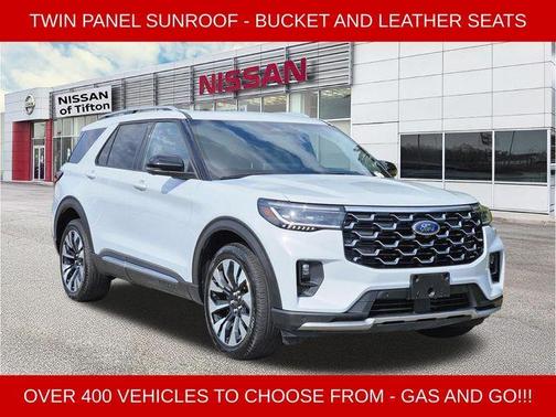 White Metallic 2025 Ford Explorer Platinum