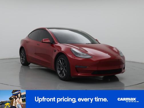 Red 2022 Tesla Model 3