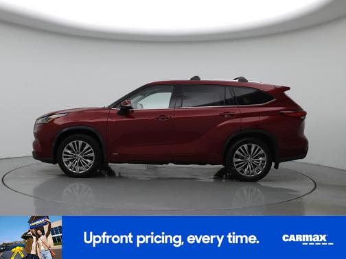 Red 2022 Toyota Highlander Hybrid Platinum