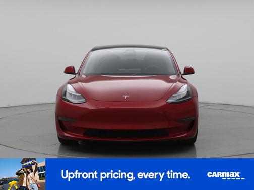 Red 2021 Tesla Model 3 Standard Range Plus