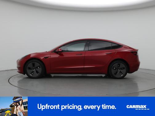 Red 2021 Tesla Model 3 Standard Range Plus