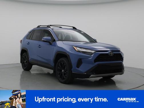 Blue 2025 Toyota RAV4 Hybrid SE
