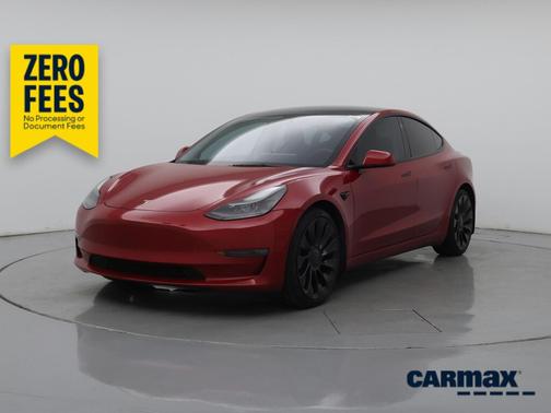Red 2022 Tesla Model 3 Performance