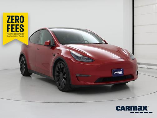 Red 2022 Tesla Model Y Performance