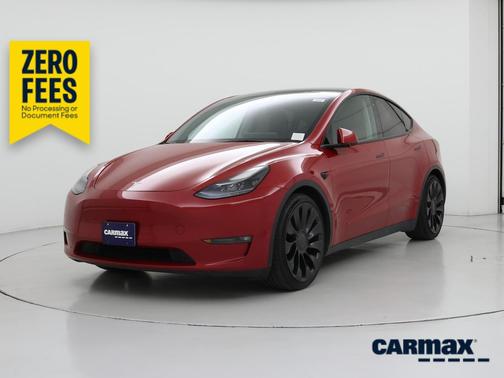 Red 2022 Tesla Model Y Performance