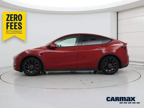 Red 2022 Tesla Model Y Performance