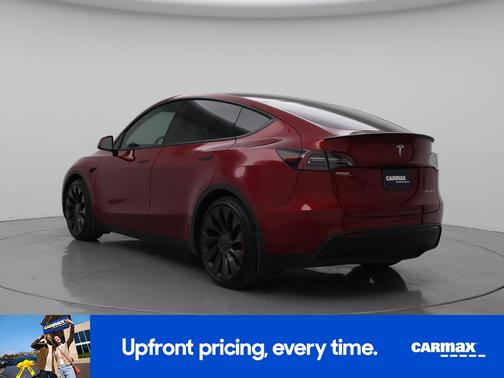 Red 2025 Tesla Model Y Performance