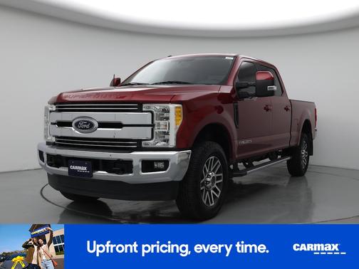 Red 2017 Ford F-250 Lariat