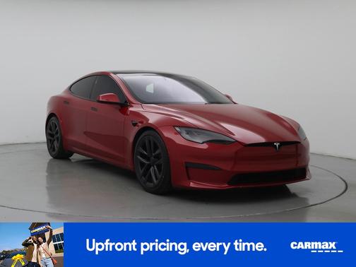 Red 2021 Tesla Model S Long Range
