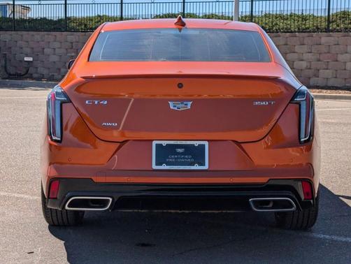 Blaze Orange Metallic 2023 Cadillac CT4 Sport