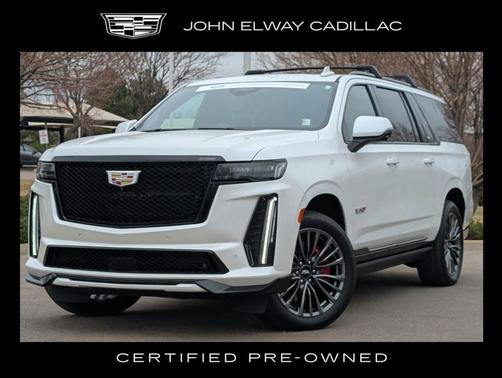 Crystal White Tri-Coat 2024 Cadillac Escalade ESV V-Series