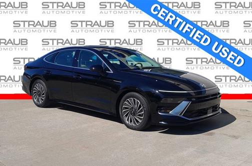 Black 2025 Hyundai SONATA Hybrid Limited
