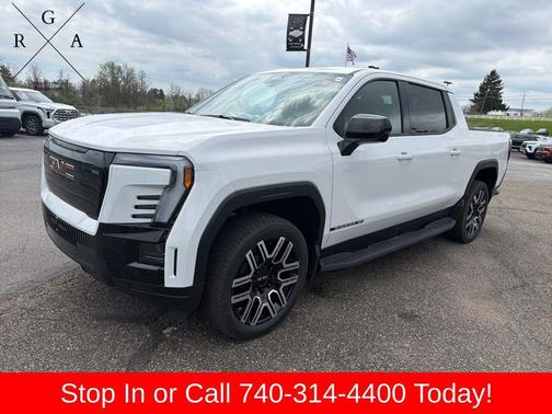 Summit White 2026 GMC Sierra EV Standard Range Elevation