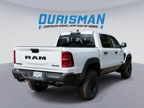Bright White Clearcoat 2026 RAM 1500 RHO Crew Cab 4x4 5'7' Box
