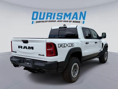 Bright White Clearcoat 2026 RAM 1500 RHO Crew Cab 4x4 5'7' Box