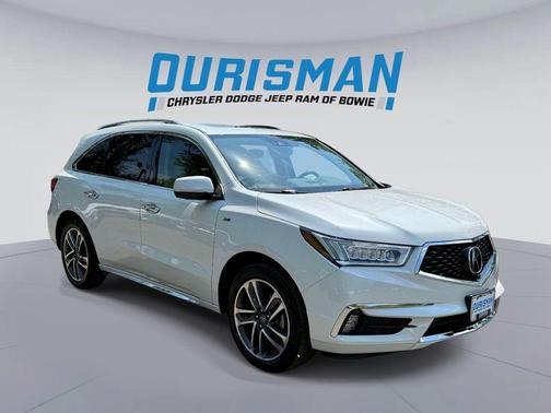Platinum White Pearl 2020 Acura MDX Sport Hybrid Advance Package