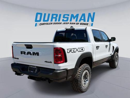 Bright White Clearcoat 2026 RAM 1500 RHO Crew Cab 4x4 5'7' Box