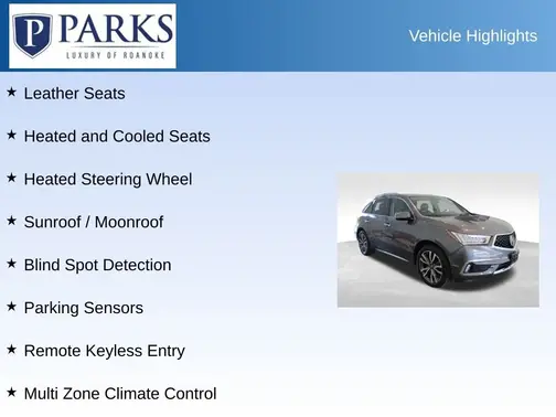 Gray 2020 Acura MDX Advance