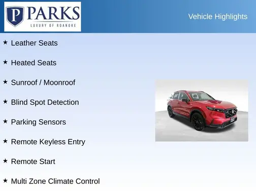 Red 2024 Honda CR-V Hybrid Sport-L