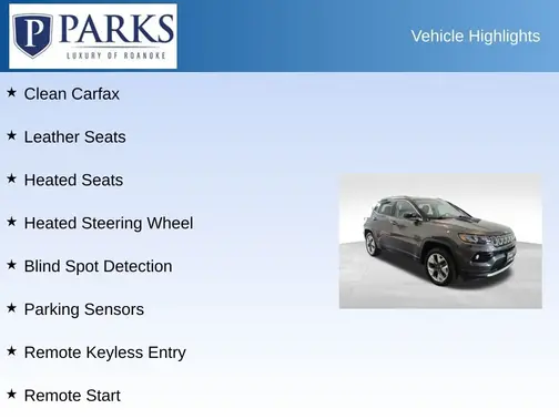 Gray 2022 Jeep Compass Limited