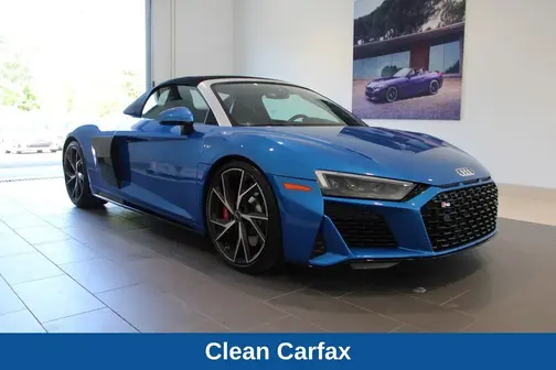 Blue 2023 Audi R8 V10 performance