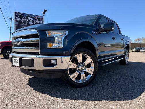 Blue 2016 Ford F-150 Lariat
