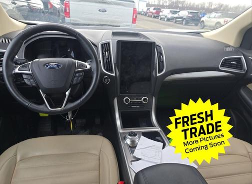 Star White Metallic Tri-Coat 2024 Ford Edge SEL
