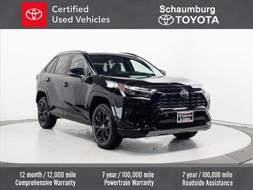 Midnight Black Me 2025 Toyota RAV4 Hybrid SE