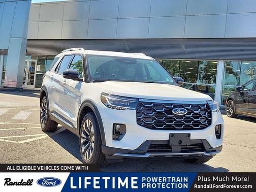 Star White Metallic Tri-Coat 2026 Ford Explorer Platinum