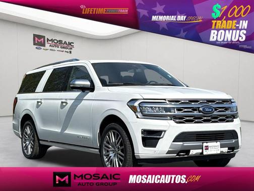 Star White Metallic Tri-Coat 2022 Ford Expedition Max Platinum