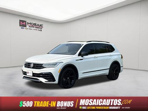 Opal White Pearl 2023 Volkswagen Tiguan 2.0T SE R-Line Black 4MOTION