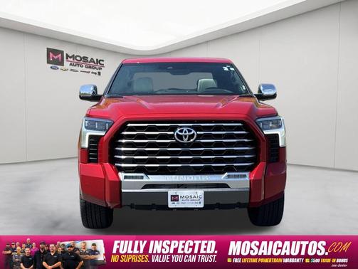 Supersonic Red 2023 Toyota Tundra Hybrid Capstone