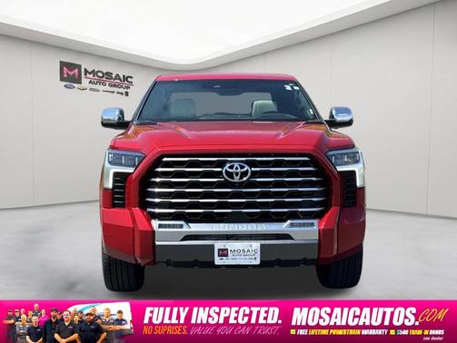 Supersonic Red 2023 Toyota Tundra Hybrid Capstone