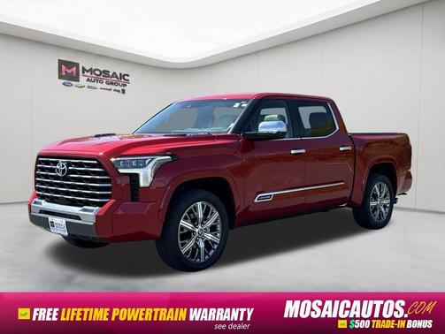Supersonic Red 2023 Toyota Tundra Hybrid Capstone