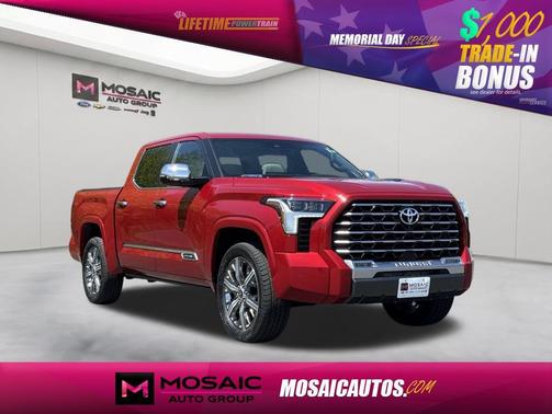 Supersonic Red 2023 Toyota Tundra Hybrid Capstone