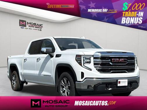 Summit White 2025 GMC Sierra 1500 SLT