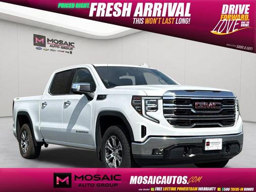 Summit White 2025 GMC Sierra 1500 SLT