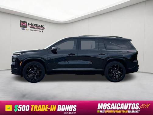 Mosaic Black Metallic 2025 Chevrolet Traverse RS