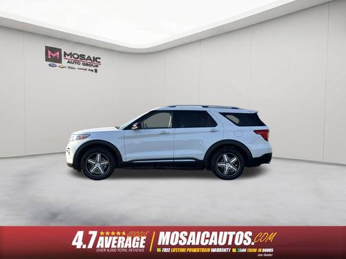 Star White Metallic Tri-Coat 2020 Ford Explorer Platinum