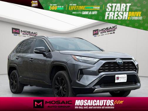 Magnetic Gray Metallic/Midnight Black Metallic 2024 Toyota RAV4 Hybrid SE
