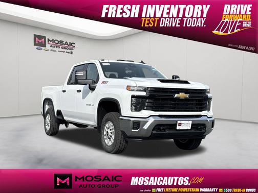 Summit White 2026 Chevrolet Silverado 2500 Crew Cab, Standard Bed, WT, 4WD